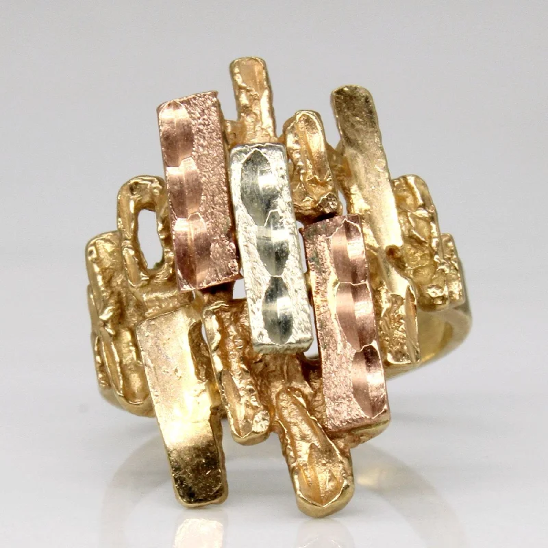 Sparkle More For Less – Jewelry Sale Happening Now 10k Tri Tone Gold Ring | SZ 5 |