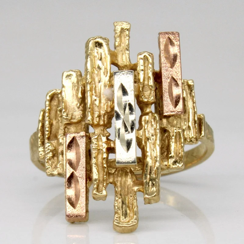 Chic, Trendy, And Affordable Jewelry Sale 10k Tri Tone Gold Ring | SZ 6.75 |