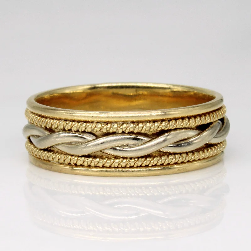 Grab Stylish Jewelry Before The Sale Ends 14k Two Tone Gold Braided Ring | SZ 13.5 |