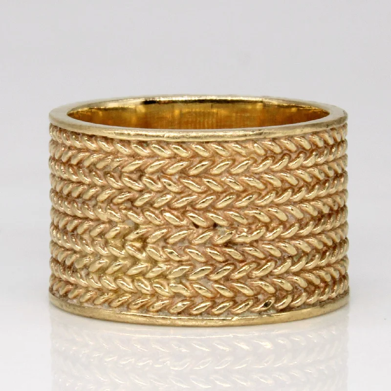 Unique Jewelry For Less – Shop The Sale Now 14k Yellow Gold Chain Link Ring | SZ 5.5 |