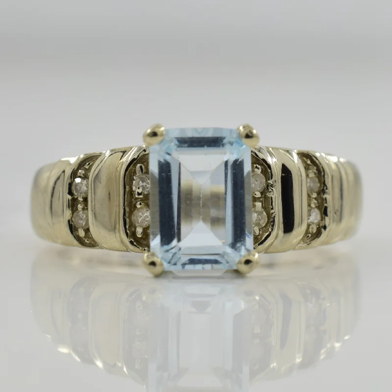 Shop Handcrafted Jewelry At Special Promotional Rates Aquamarine & Diamond Cocktail Ring | 0.85ct, 0.04ctw | SZ 5 | Shop Handcrafted Jewelry At Special Promotional Rates Aquamarine & Diamond Cocktail Ring | 0.85ct, 0.04ctw | SZ 5 |