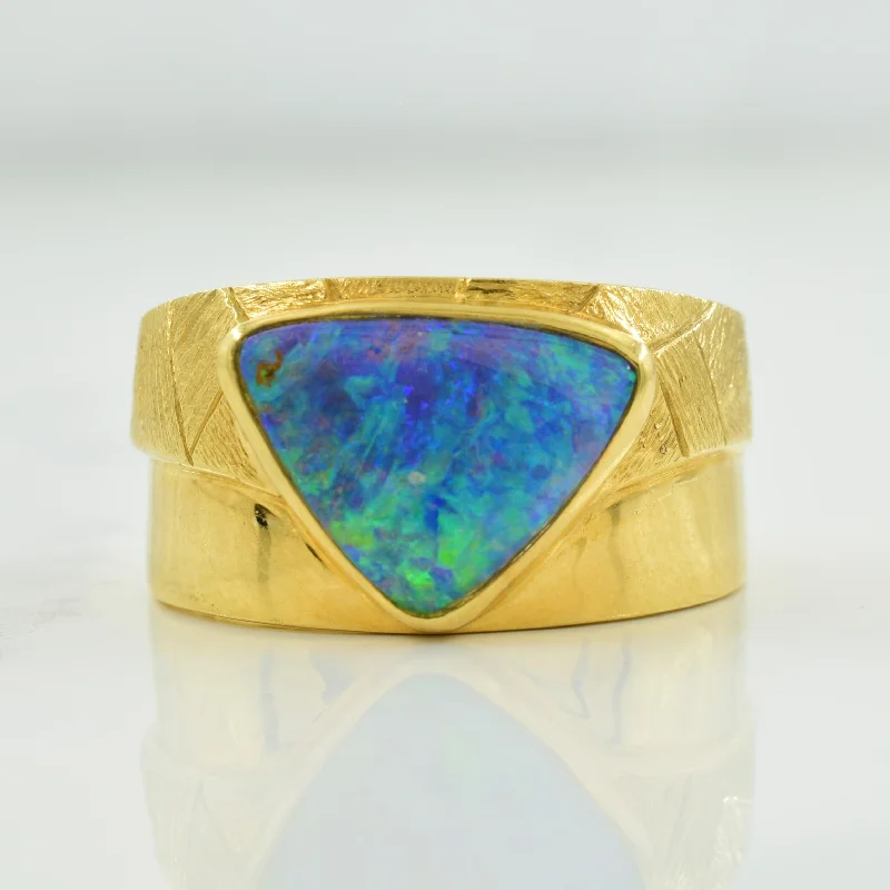 Grab Your Favorite Jewelry At The Lowest Prices Black Opal Ring In Matrix Ring | 2.25ct  | SZ 9 |