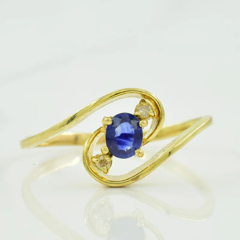 Flash Sale On Elegant Jewelry – Don't Miss Out Blue Sapphire & Diamond Bypass Ring | 0.28ct, 0.02ctw | SZ 7.50 | Flash Sale On Elegant Jewelry – Don't Miss Out Blue Sapphire & Diamond Bypass Ring | 0.28ct, 0.02ctw | SZ 7.50 |