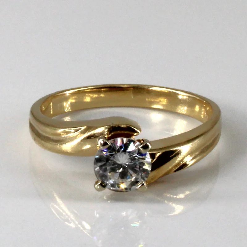 Luxury Meets Affordability – Jewelry Sale Now Live Bypass Solitaire Diamond Engagement Ring | 0.57ct | SZ 6.75 |