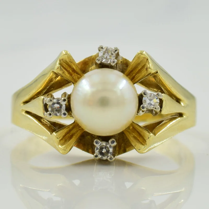 Jewelry Sale Alert – Shop Timeless Elegance Today Cathedral Set Cultured Pearl & Diamond Ring | 2.00ct, 0.06ctw | SZ 7.5 |