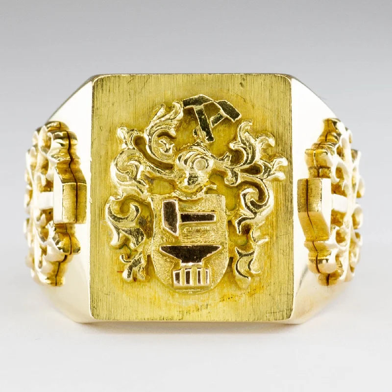 Seasonal Jewelry Sale – Upgrade Your Collection 'Cavelti' Crest Signet Ring | SZ 9