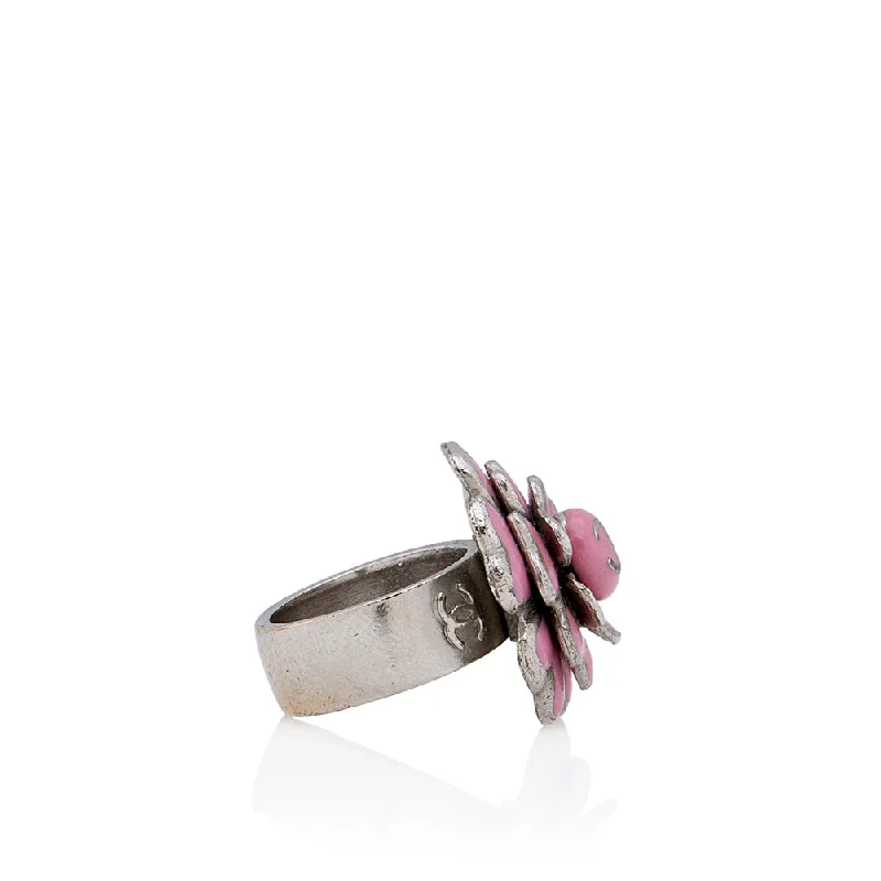 Shop Fine Jewelry With Amazing Deals Chanel Enamel Camellia Ring - Size 6 (SHF-18229)