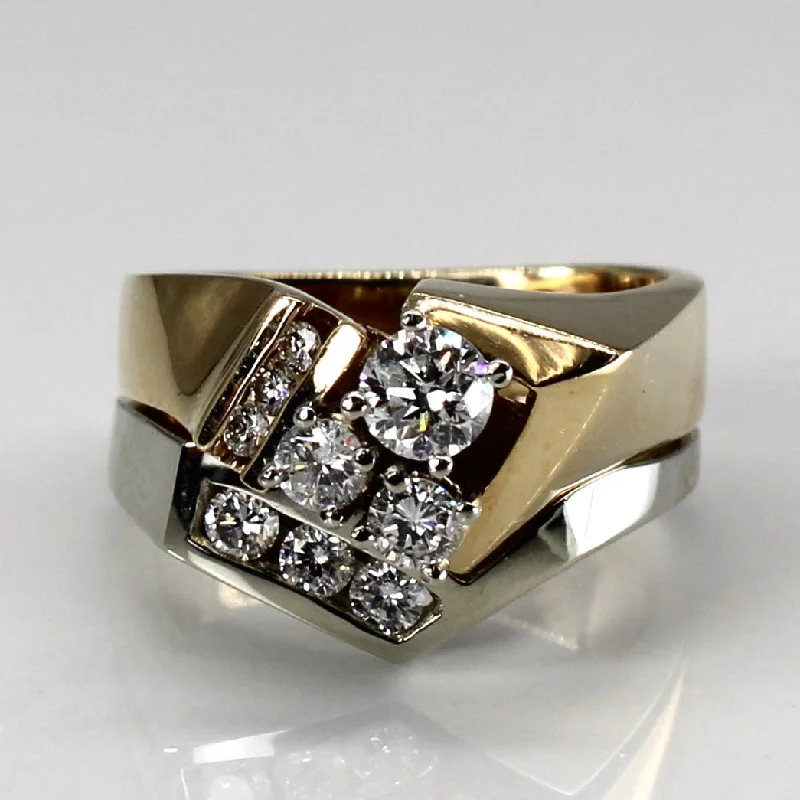 Limited-Time Offer On Elegant Jewelry Pieces Chevron Diamond Soldered Ring | 0.67ctw | SZ 5.25 |