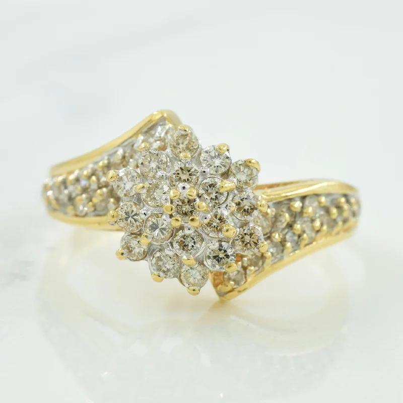 Limited-Time Jewelry Discounts – Shine Without The Splurge Cluster Diamond Bypass Ring | 0.71ctw | SZ 10.75 |