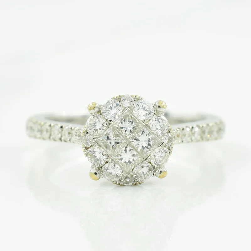 Handcrafted Beauty At Affordable Prices Cluster Diamond Ring | 0.44ctw | SZ 4.75 |