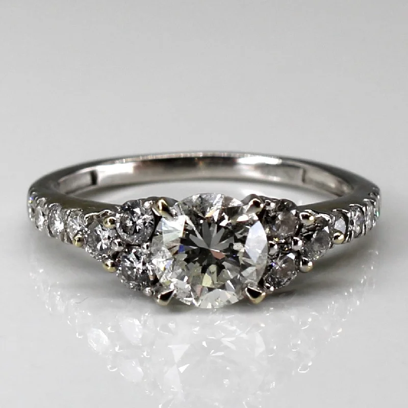 Breathtaking Jewelry At Limited-Time Savings Canadian Diamond Engagement 14k Ring with Accent Stones | 1.32ctw SI2 G/H | SZ 6.5 |