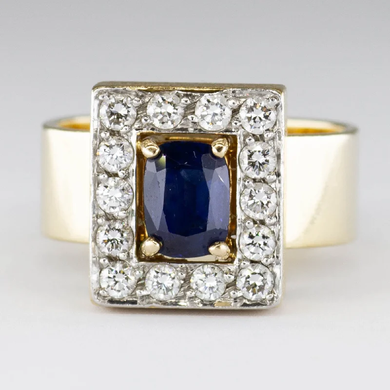 Grab Your Dream Jewelry At The Lowest Prices 'Cavelti' Sapphire and Diamond Ring | 0.20ctw | SZ 6.25
