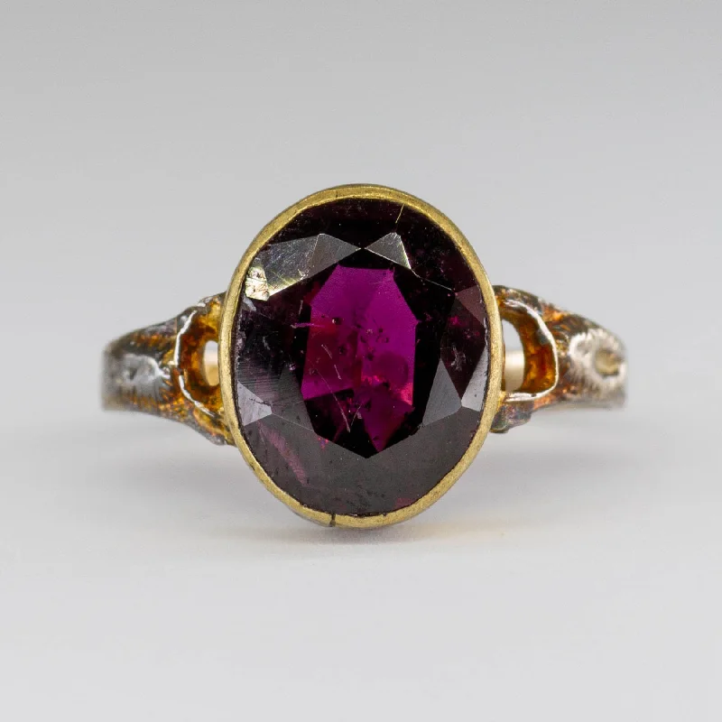 Premium Diamond Jewelry For Unforgettable Moments Birmingham 1917 Hallmarked Garnet 12k Ring | 2.41 ctw | SZ 6.5 |