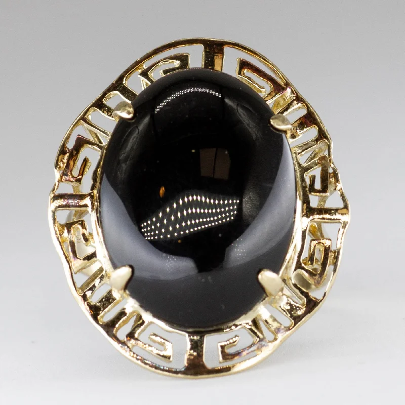 Everyday Jewelry Essentials Now On Sale Onyx Cabochon Ring | 4.3 ctw | SZ 6.75 |