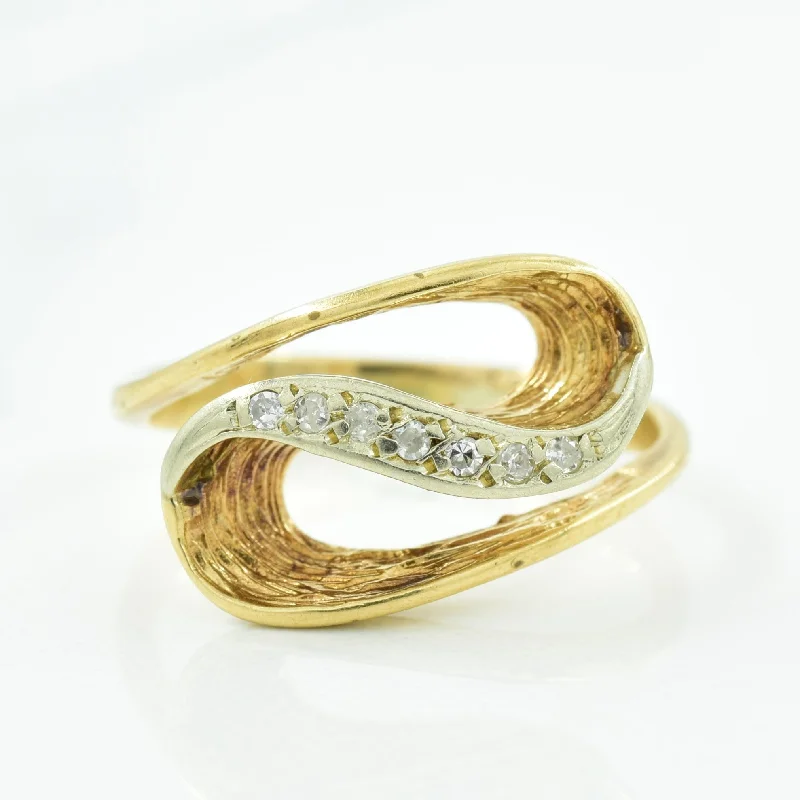 Exclusive Jewelry Markdowns – Limited-Time Offer Diamond Bypass Ring | 0.04ctw | SZ 4 |