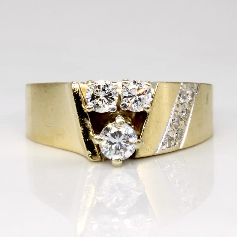 Romantic Heart-Shaped Jewelry For Special Gifts Diamond Engagement Ring | 0.47ctw | SZ 7 |
