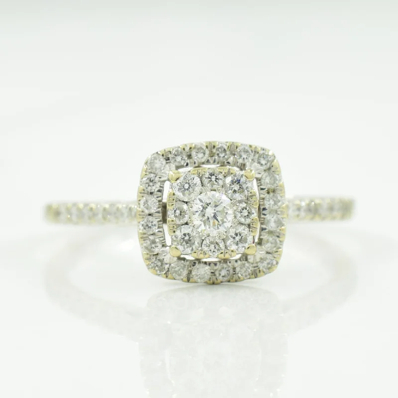 The Perfect Accessory For Less – Jewelry Sale Live Diamond Double Halo Ring | 0.31ctw | SZ 6.75 |