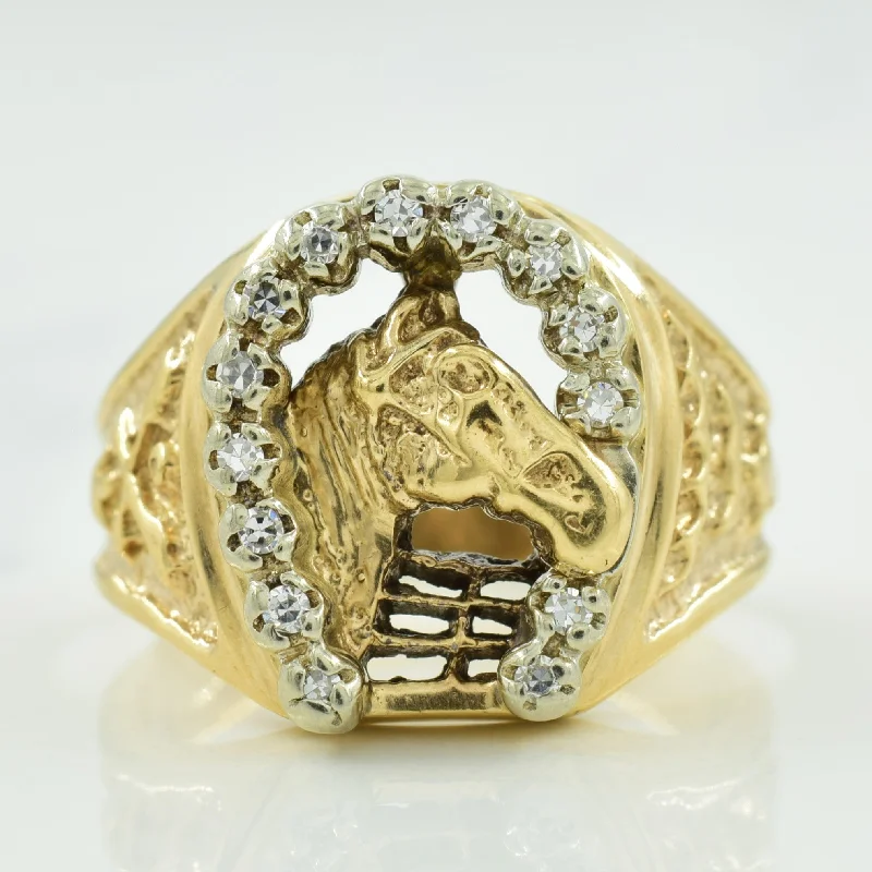 Don't Miss These Dazzling Jewelry Discounts Diamond Horseshoe Ring | 0.08ctw | SZ 8.75 |