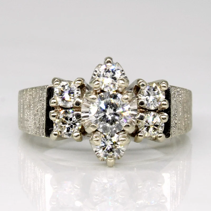 Trendy Minimalist Jewelry For Everyday Wear Diamond Cluster Ring | 0.24ct, 0.4ctw | SZ 5.25 |