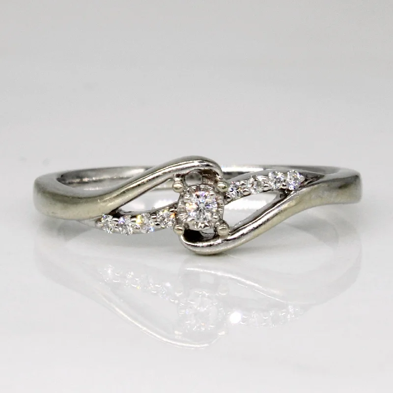 Don't Miss These Dazzling Jewelry Discounts Diamond Waterfall Ring | 0.06ctw | SZ 5.25 |