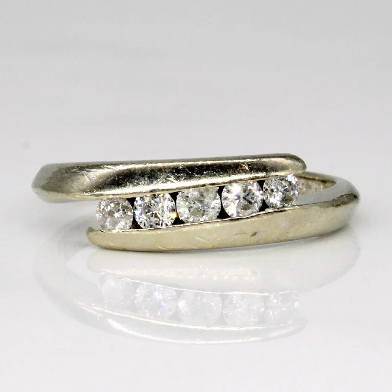 Fashion-Forward Geometric Jewelry For Contemporary Style Diamond Waterfall Ring | 0.15ctw | SZ 5.25 |