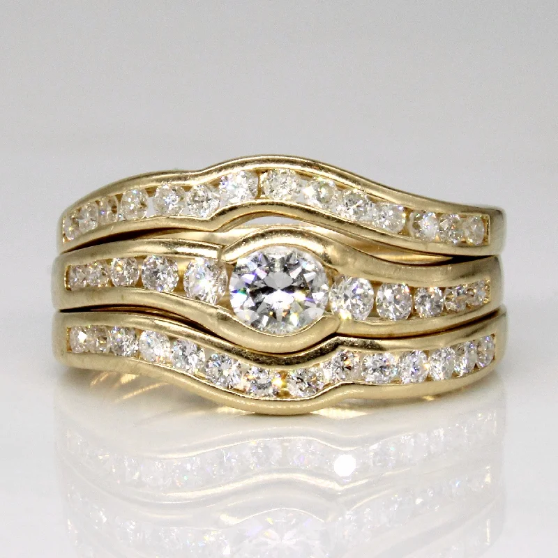 Jewelry Clearance Event – Stock Up Before It's Over Diamond Wedding Ring Set | 1.13ctw | SZ 6.25 |
