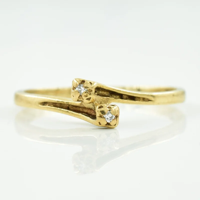 Modern Jewelry At Exclusive Discounts – Shop Today Double Diamond Bypass Ring | 0.02ctw | SZ 6 |