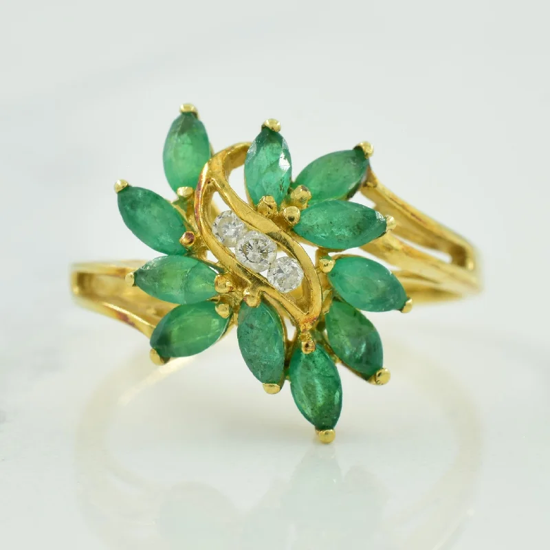 Shop High-Quality Jewelry At Jaw-Dropping Discounts Emerald & Diamond Bypass Ring | 0.50ctw, 0.05ctw | SZ 6.5 | Shop High-Quality Jewelry At Jaw-Dropping Discounts Emerald & Diamond Bypass Ring | 0.50ctw, 0.05ctw | SZ 6.5 |