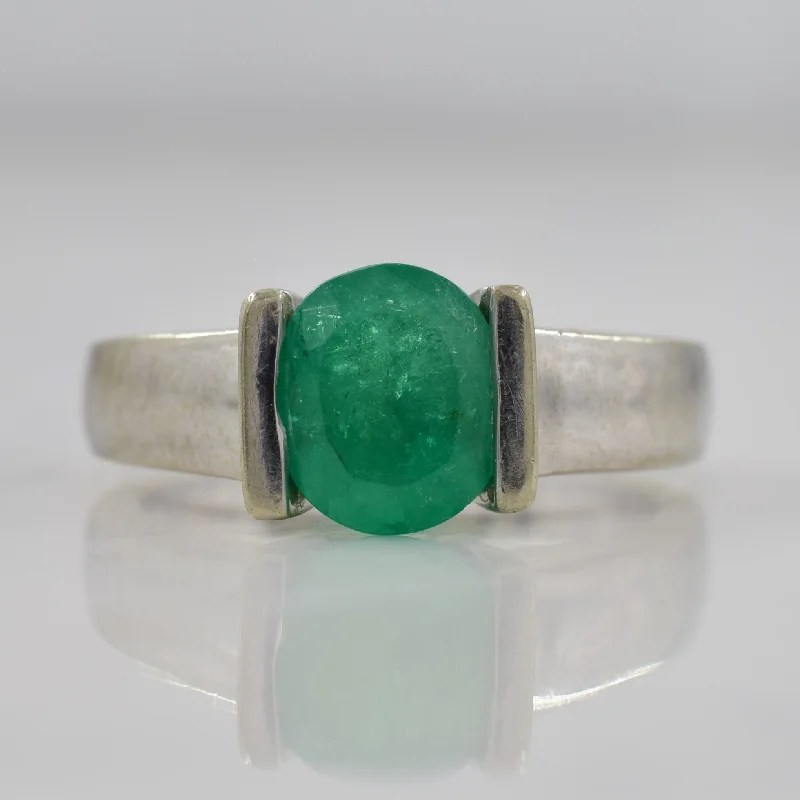 Elevate Your Outfit With Discounted Statement Jewelry Solitaire Emerald Ring | 1.30ct | SZ 6 | Elevate Your Outfit With Discounted Statement Jewelry Solitaire Emerald Ring | 1.30ct | SZ 6 |