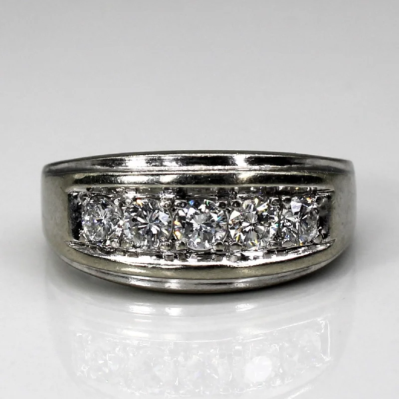 Jewelry Sale Bonanza – Grab Your Sparkle Now Five Stone Diamond Band | 0.85ctw | SZ 9.75 |