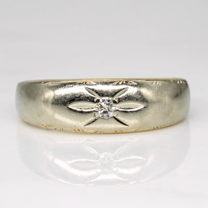 Make Your Outfit Shine With Discounted Jewelry Flush Set Diamond Ring | 0.05ct | SZ 7.5 |