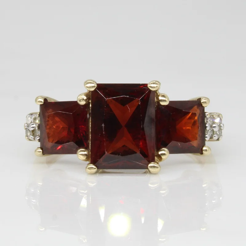 Fashion-Forward Jewelry At Exclusive Discounts Garnet & Diamond Cocktail Ring | 5.00ctw, 0.04ctw | SZ 5.25 | Fashion-Forward Jewelry At Exclusive Discounts Garnet & Diamond Cocktail Ring | 5.00ctw, 0.04ctw | SZ 5.25 |