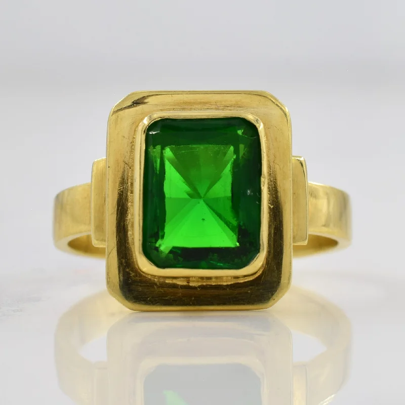 Exclusive Jewelry Offers – Sparkle For Less Green Paste (Glass) Ring | 2.75ct | SZ 6 |