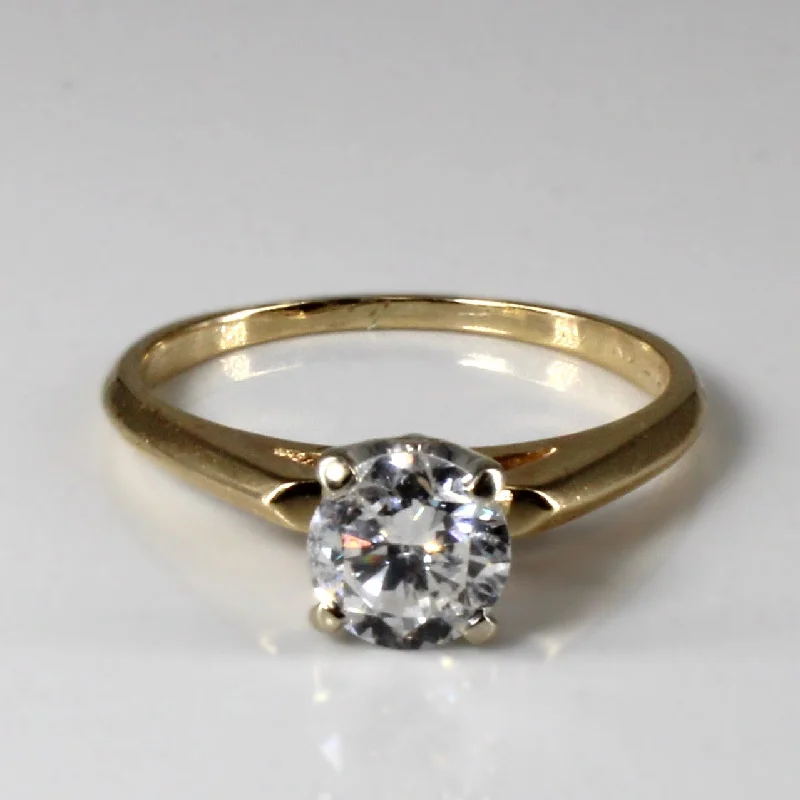 Elegant Designs, Unbeatable Discounts – Shop Jewelry Now High Set Solitaire Diamond Engagement Ring | 0.95ct | SZ 7.75 |