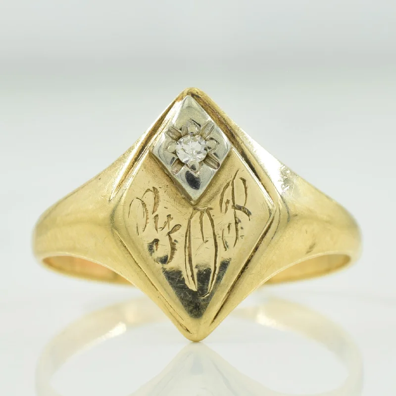 The Perfect Jewelry Piece At The Perfect Discount Initialed Diamond Ring | 0.02ct | SZ 8 |