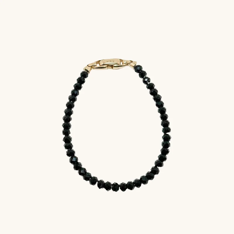Special Jewelry Deals – Upgrade Your Collection Men's Diamond Cut Black Spinel Bracelet