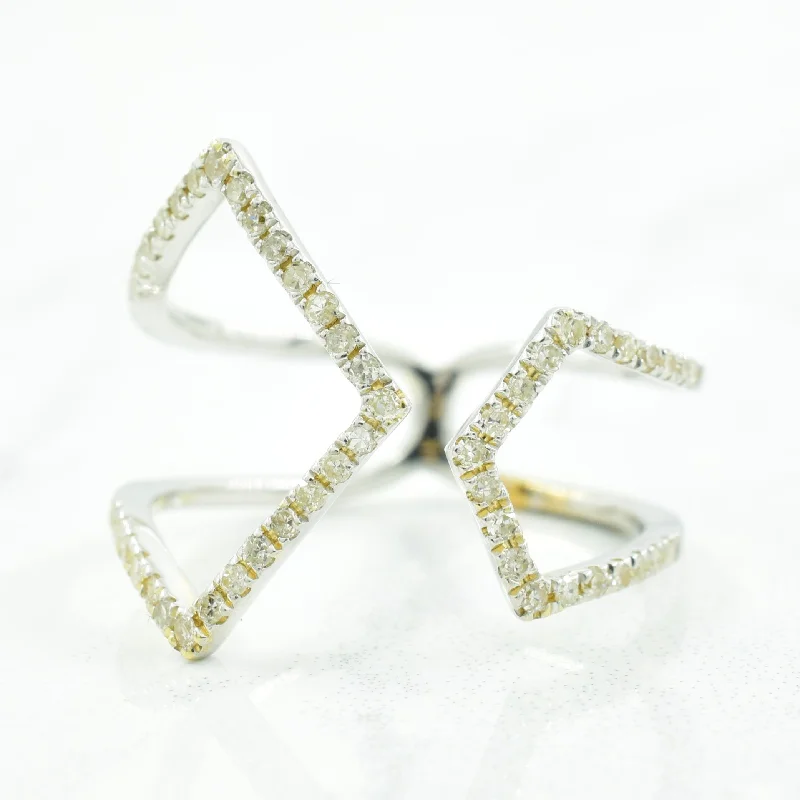 Fashion-Forward Jewelry At Incredible Prices Negative Space Diamond Ring | 0.20ctw | SZ 6.25 |