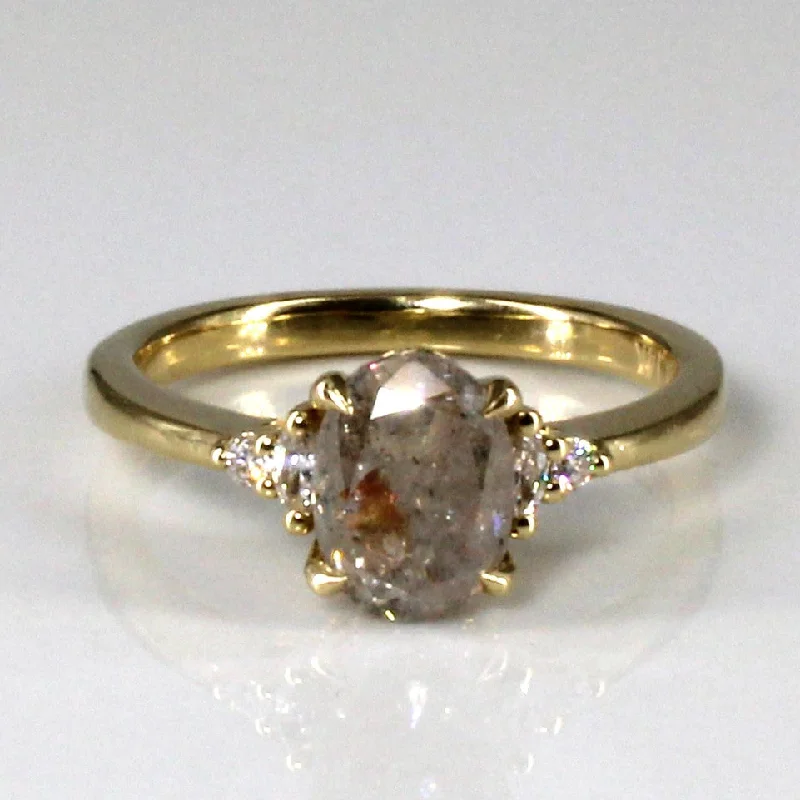 Special Sale On Handcrafted Jewelry – Shop Today Oval Diamond with Accents Engagement Ring | 1.04ctw | SZ 5 |