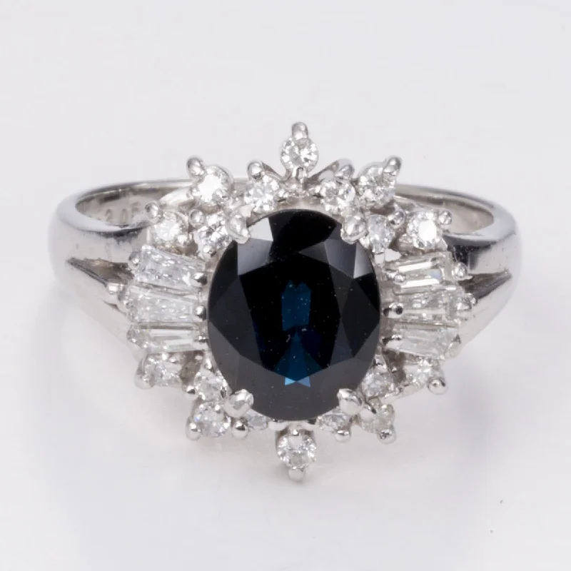 Personalized Jewelry Sale – Unique Gifts At Low Prices Platinum Oval Sapphire and Diamond Ring | 2.05 ct, 0.53 ctw | Sz 7.25 Personalized Jewelry Sale – Unique Gifts At Low Prices Platinum Oval Sapphire and Diamond Ring | 2.05 ct, 0.53 ctw | Sz 7.25