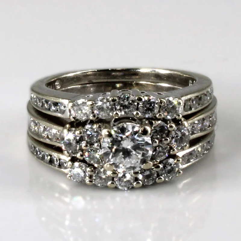 Timeless Jewelry At Special Discount Rates Prong Set Diamond Engagement Ring Set | 1.57ctw | SZ 7 |