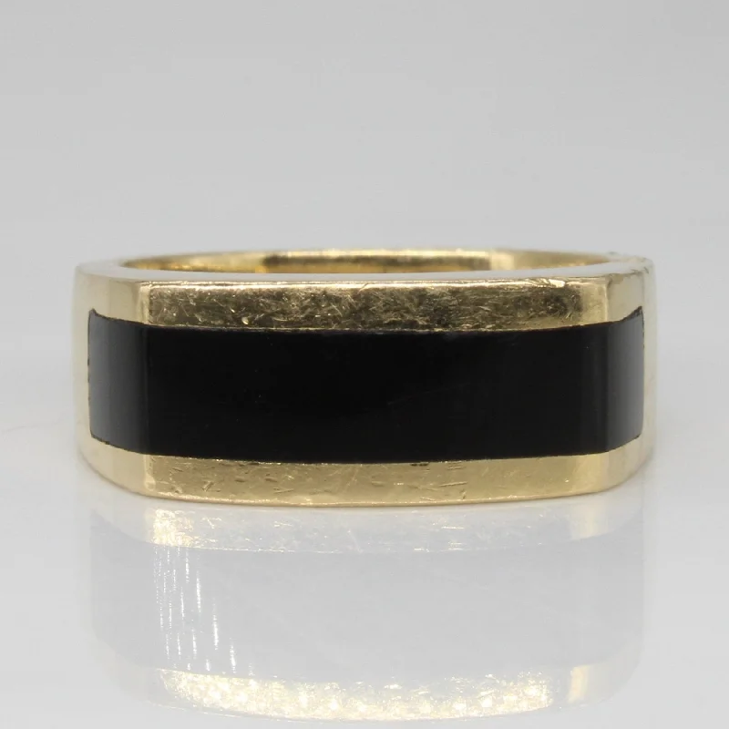 Affordable Glamour – Premium Jewelry For Less 'Ragnar' Onyx Inlay Ring | 2.00ct | SZ 6.5 | Affordable Glamour – Premium Jewelry For Less 'Ragnar' Onyx Inlay Ring | 2.00ct | SZ 6.5 |
