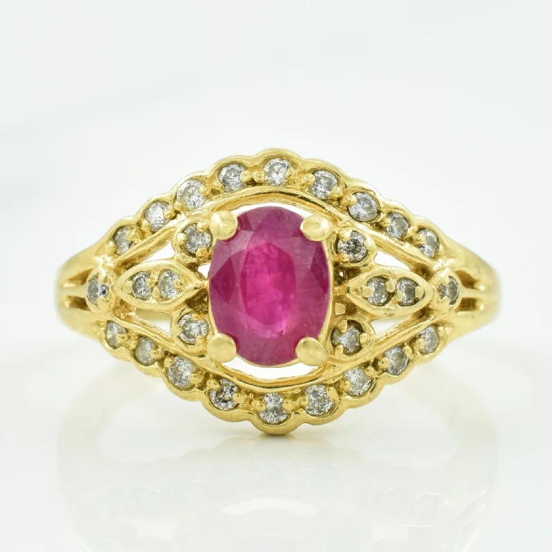 Limited Stock On Premium Jewelry At Low Prices Ruby & Diamond Ring | 0.90ct, 0.25ctw | SZ 7.75 |