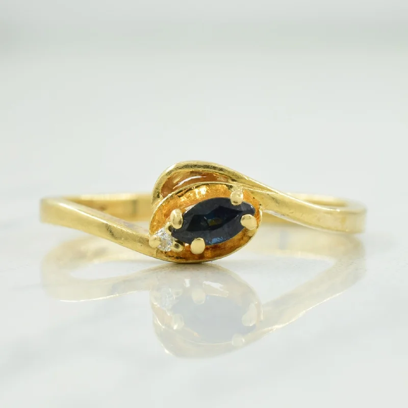 Bestselling Jewelry Now On Sale – Elevate Your Look Sapphire & Diamond Bypass Ring | 0.12ct, 0.01ct | SZ 7.5 |