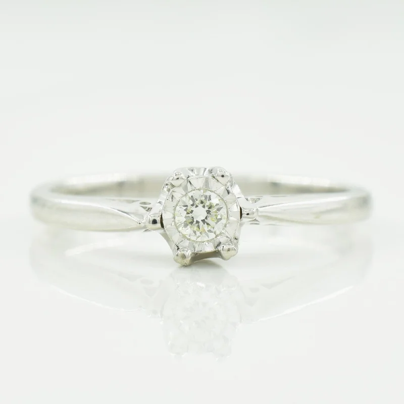 Chic, Trendy, And Affordable Jewelry Sale Single Stone Diamond Ring | 0.06ct | SZ 6.75 |