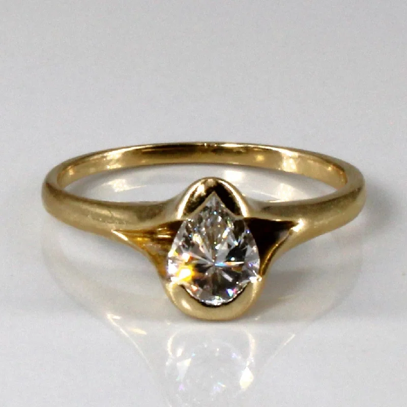 Stunning Jewelry At A Fraction Of The Price Solitaire Pear Diamond Ring | 0.52ct VS2 H/1| SZ 6 |