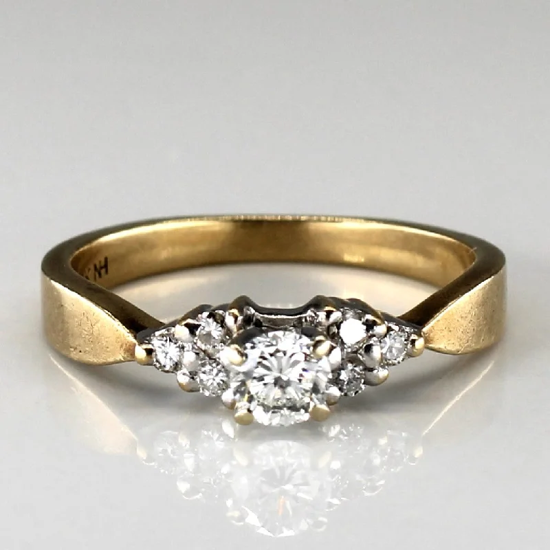 Elegant Jewelry, Exclusive Prices – Shop Now Solitaire with Accents Diamond Ring | 0.35ctw | SZ 7 |