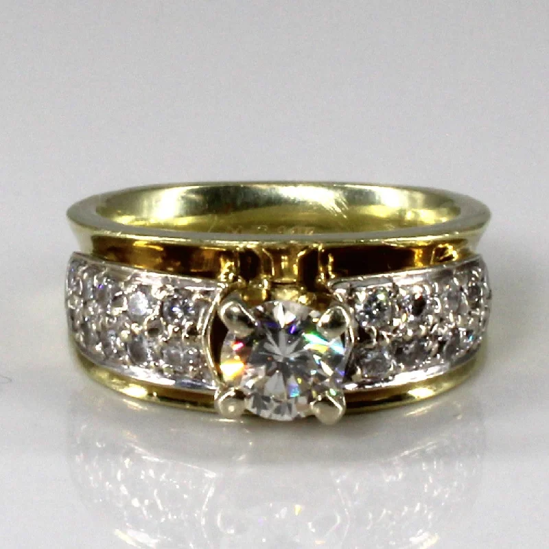 Elegant Jewelry, Exclusive Prices – Shop Now Solitaire with Cluster Accents Diamond Engagement Ring | 1.18ctw SI2 K/L | SZ 6 |