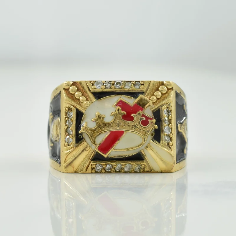 Bestselling Jewelry At Special Promotional Rates Squared Signet Diamond Ring | 0.10ctw | SZ 8.25 |