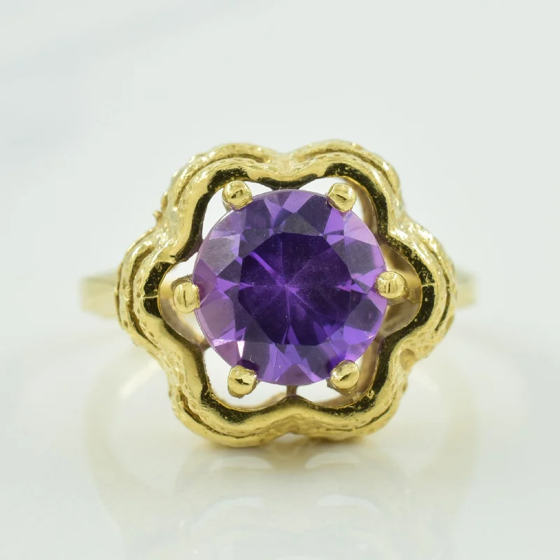 Limited-Time Jewelry Sale – Elegant Styles At Less Synthetic Purple Sapphire Cocktail Ring | 2.50ct | SZ 5.75 |