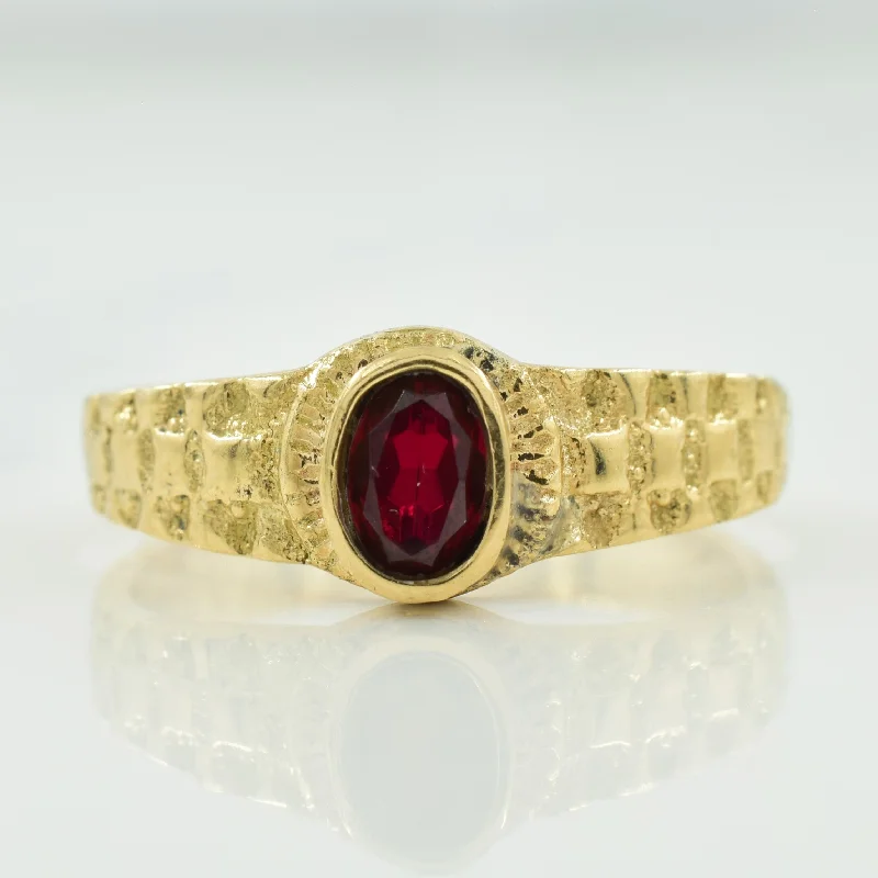 Special Deals On Handcrafted And Designer Jewelry Synthetic Ruby Ring | 0.50ct | SZ 8.75 |